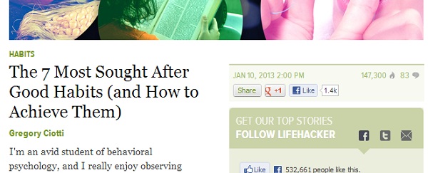 Lifehacker feature